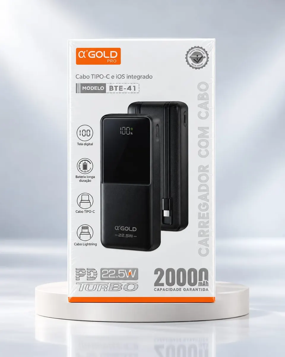 Power Bank 20.000 mAh · Preto