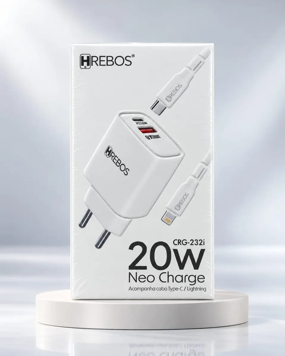 Carregador 20W com Cabo Lightning
