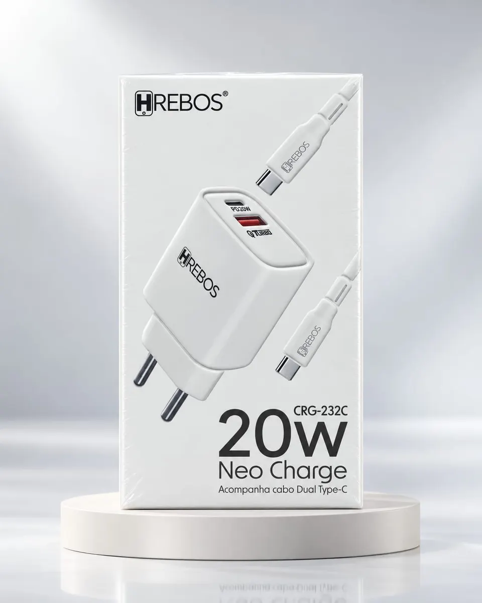 Carregador 20W com Cabo USB-C